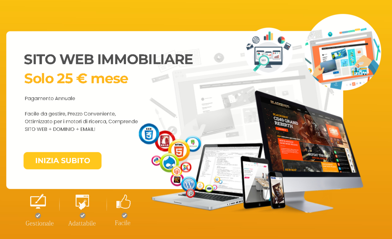 Sito internet per agenti e agenzia immobiliare